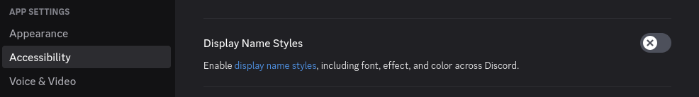Discord settings. Accessibility. "Display Name Styles".

This disables the new discord feature where users can turn their usernames into an unreadable mess